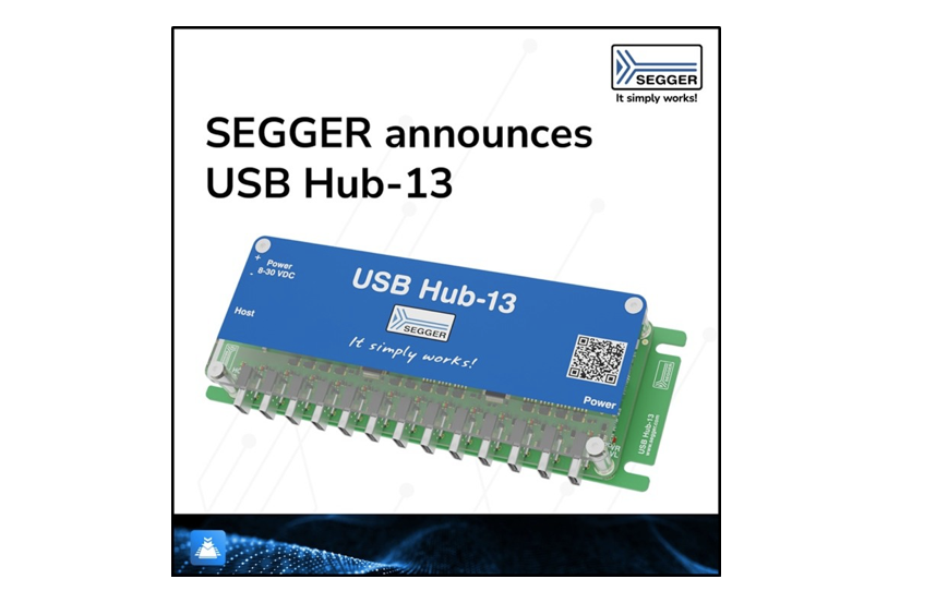 SEGGER Announces Industrial Grade 13-port USB Hub